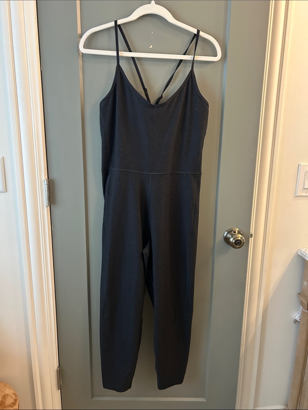 Old Navy Black Spaghetti-Strap Jumpsuit cloud+ large petite
